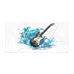 Guitar Towel - AQUA (White)