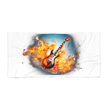 Cargar imagen en el visor de la galería, Guitar Towel - FIRE (White)