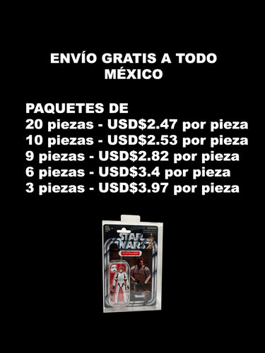 Star Wars Vintage Collection Protector Case Free Shipping to Mexico Packs up to 20 Pieces