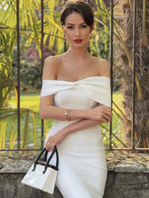 Cargar imagen en el visor de la galería, Sexy Off Shoulder Ruffles White Bandage Dress