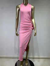 Load image into Gallery viewer, Flower Pink Midi Split Gowns Dress