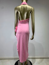 Load image into Gallery viewer, Flower Pink Midi Split Gowns Dress