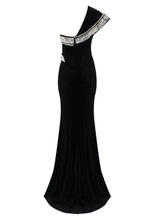 Load image into Gallery viewer, Black Split Maxi Long Bodycon Dress