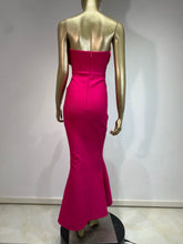 Load image into Gallery viewer, Backless Beading Faux Diamonds Pink Maxi Long Bandage Dress