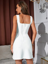 Load image into Gallery viewer, V Neck White Dress