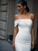 Cargar imagen en el visor de la galería, Sexy Off Shoulder Ruffles White Bandage Dress