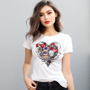 Beautiful heart design tshirt