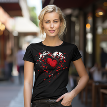 Load image into Gallery viewer, Hearts Black and White tshirt