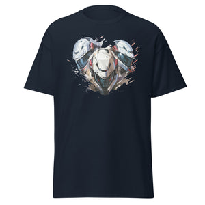 Three Modern Helmets T-shirt