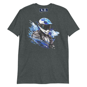 Motocross biker blue