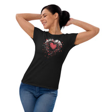 Load image into Gallery viewer, Hearts Black and White tshirt