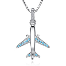 Load image into Gallery viewer, Luxury Cubic Zircon Airplane Pendant Necklace for Women