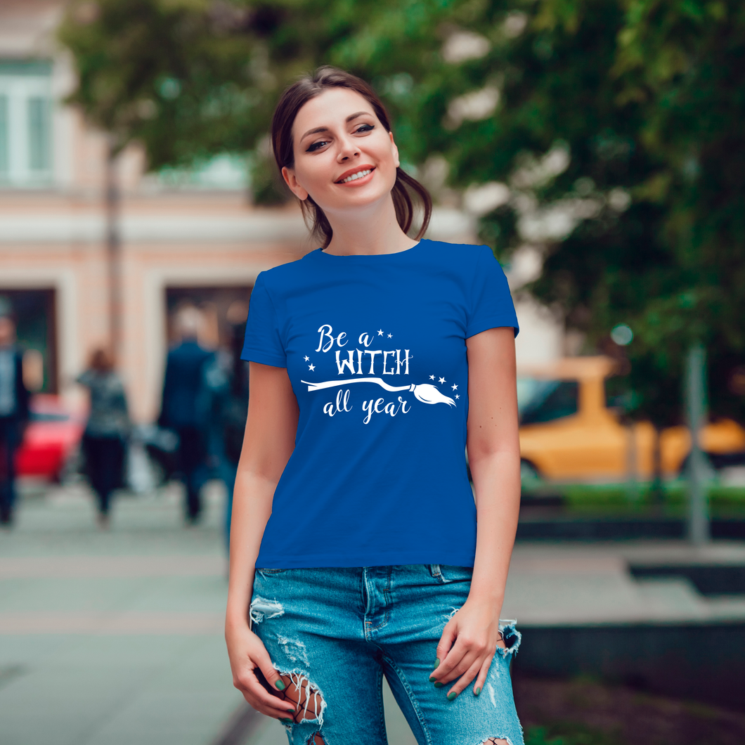 Be a Witch - Royal Blue - 100% Cotton