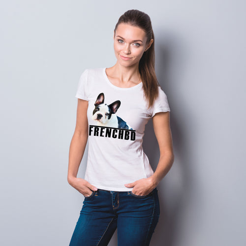 Bulldog francés - Talla de mujer 100% algodón - Preencogido