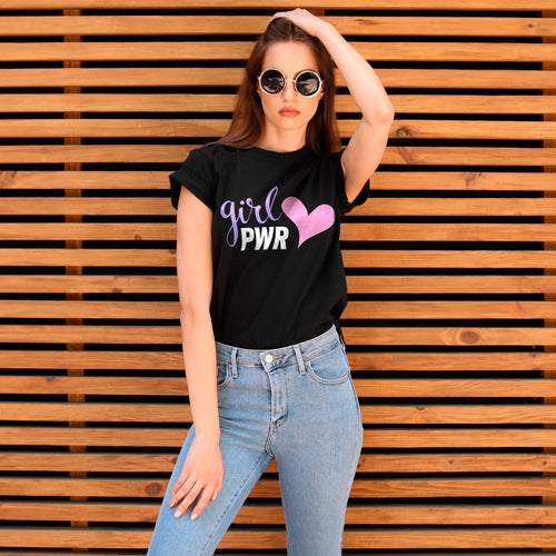 Girl PWR - Camiseta unisex de manga corta preencogida