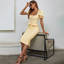 Load image into Gallery viewer, Yellow Above the Knee Dress