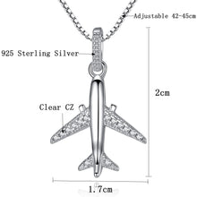 Load image into Gallery viewer, Luxury Cubic Zircon Airplane Pendant Necklace for Women