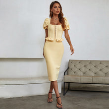 Load image into Gallery viewer, Yellow Above the Knee Dress