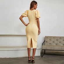 Load image into Gallery viewer, Yellow Above the Knee Dress