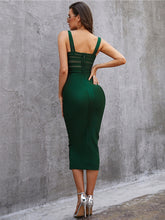 Load image into Gallery viewer, Green Sexy Sleeveless Backless Bandage Dress