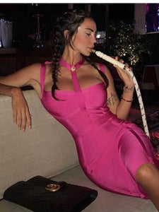 Vestido de fiesta rosa