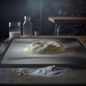 Tabla Para Picar Cortar Alimentos Acero Inoxidable con Dos Afiladores y antibacteríal