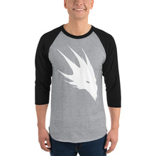 Load image into Gallery viewer, 3/4 sleeve raglan shirt Dragon Head White