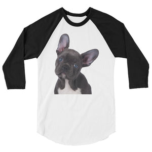 Frenchie Bulldog 3/4 sleeve raglan shirt