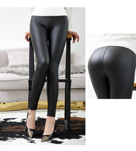 Load image into Gallery viewer, Fitness Faux Leather Leggings Black Light &amp; Matt, Thin &amp; Thick(for cold)