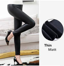 Load image into Gallery viewer, Fitness Faux Leather Leggings Black Light &amp; Matt, Thin &amp; Thick(for cold)